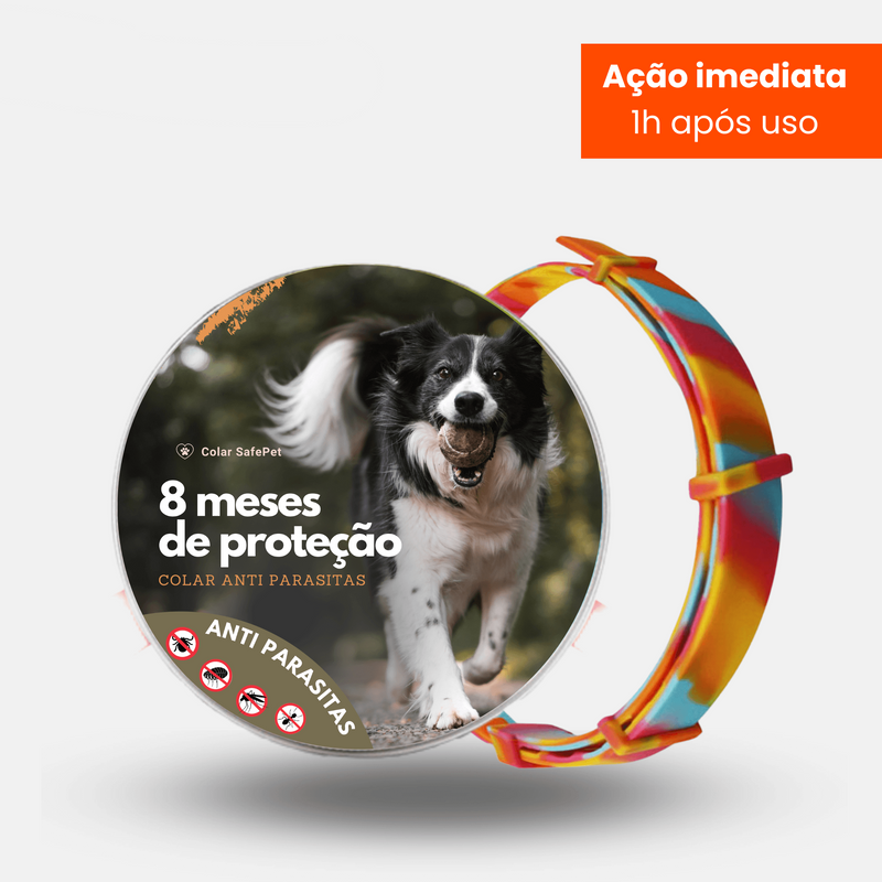 Colar Anti Pulgas e Carrapatos - 8 Meses de Proteção