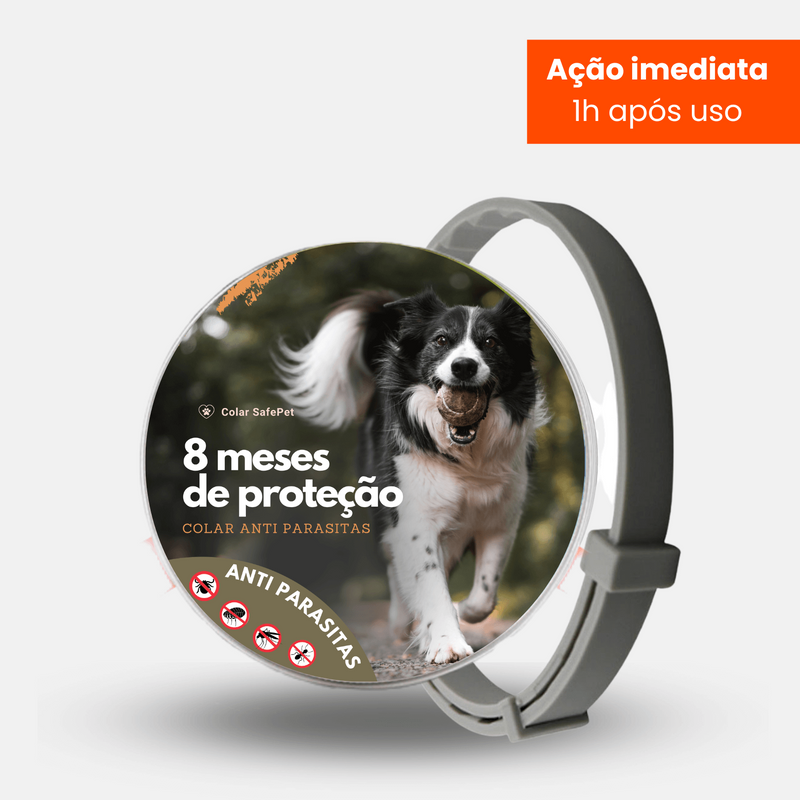 Colar Anti Pulgas e Carrapatos - 8 Meses de Proteção