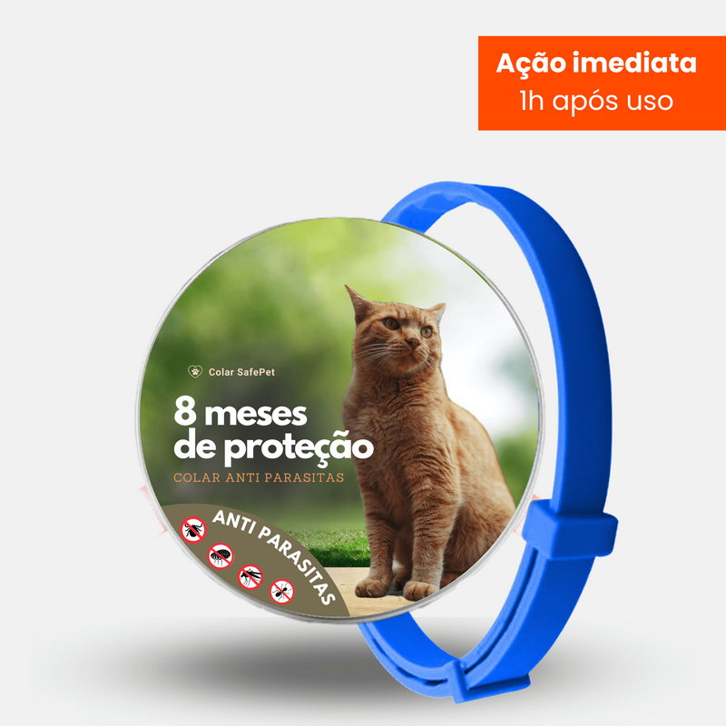 Colar Anti Pulgas e Carrapatos - 8 Meses de Proteção