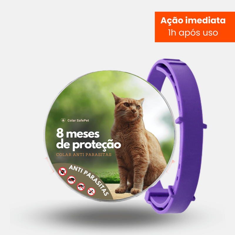 Colar Anti Pulgas e Carrapatos - 8 Meses de Proteção