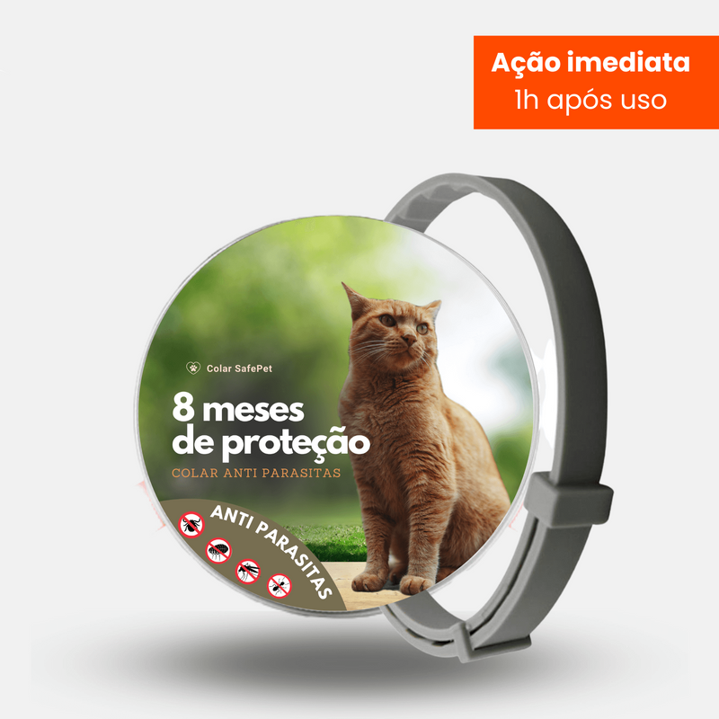 Colar Anti Pulgas e Carrapatos - 8 Meses de Proteção