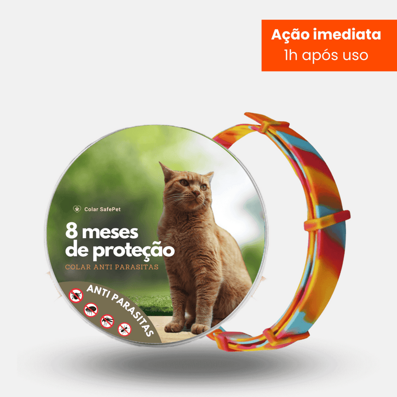 Colar Anti Pulgas e Carrapatos - 8 Meses de Proteção